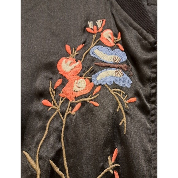 Walter Baker Floral & Butterfly Embroidered Bomber Jacket Size Small - Picture 6 of 16